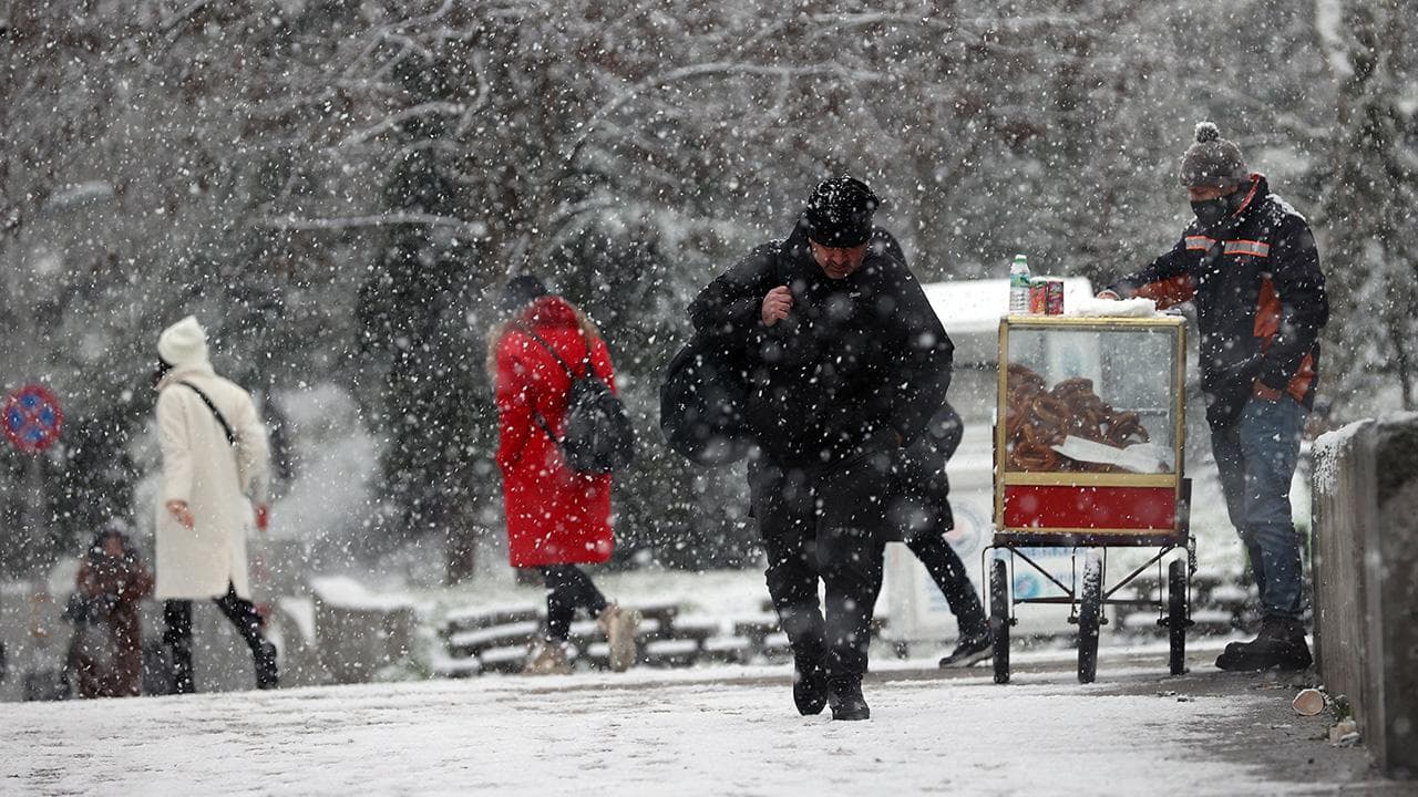 Yellow warning from the Turkish Meteorological Service for three provinces due to heavy snowfall