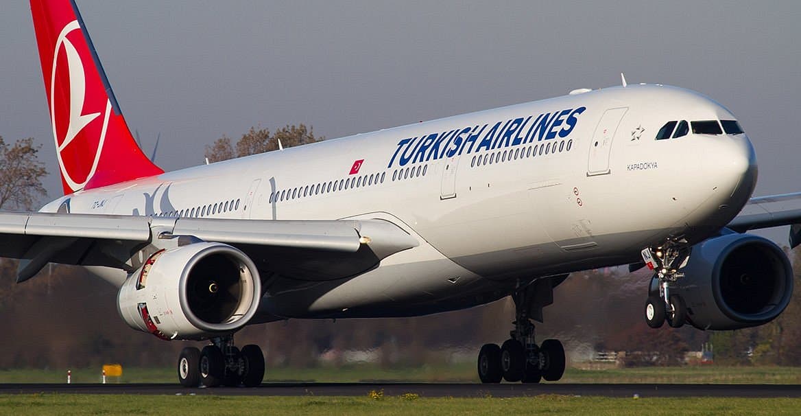 Turkish Airlines flight to Australia.